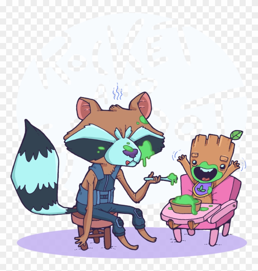 Rocket Raccoon And Groot By Lost Angel Less - Rocket Raccoon #604115