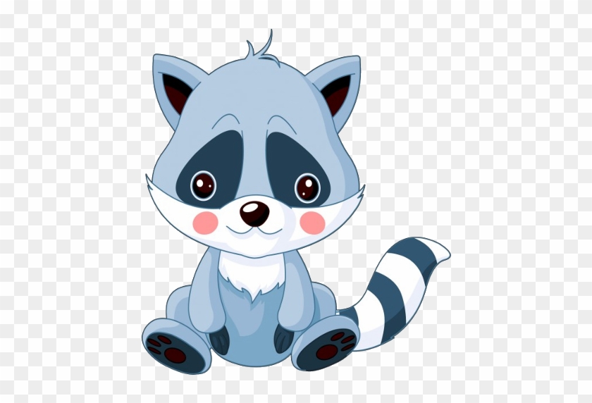 Raccoon Cartoon Animal Images - Cute Baby Raccoon Drawing #604128