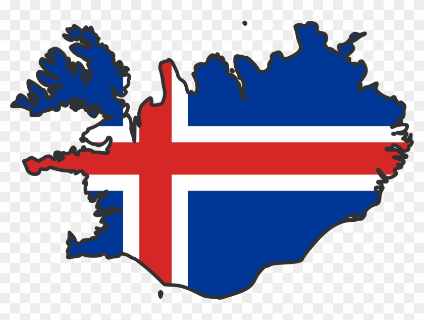 Icelandic Flag Map - Icelandic Flag #604176
