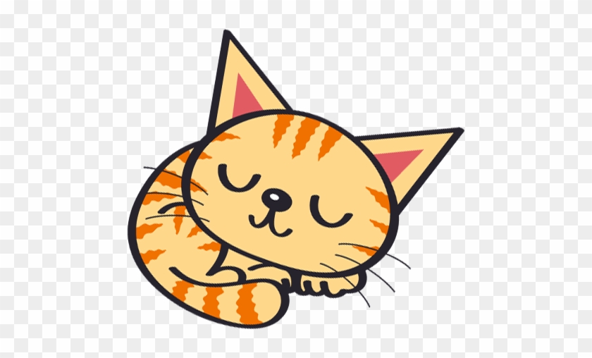 Catsleeping2 - Clipart Cat Sleeping Png #604350