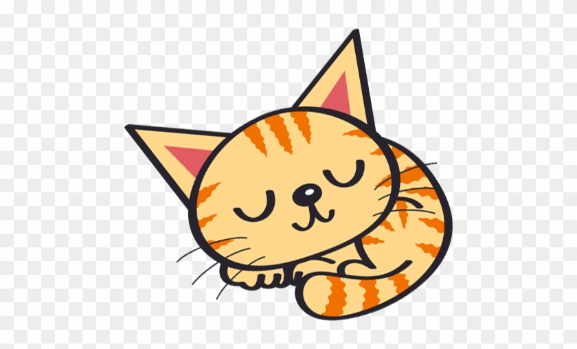 Catsleeping - Sleeping Cat Cartoon Transparent #604355