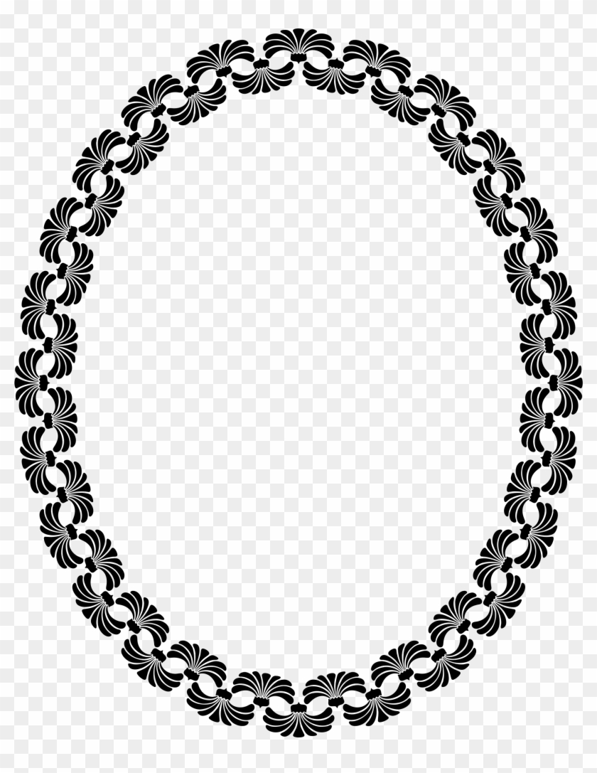 Necklace T-shirt Bracelet Clip Art - Round Border Vector Transparent #604457