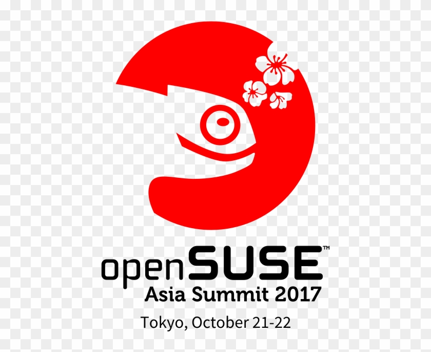 Opensuse Asia 17 Logo Borderless Red Trans - Opensuse - 1 Licence - 1 Licence #604571