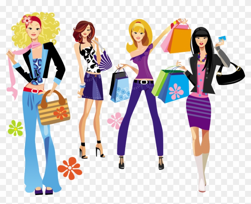 Cartoon Girls, Female Cartoon, Fashion Illustrations, - Fashion Shopping  Girl Vector - Free Transparent PNG Clipart Images Download