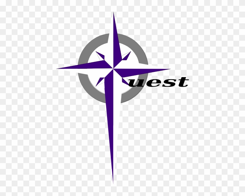 Quest Cross Clip Art At Clker - Compass Rose #604660