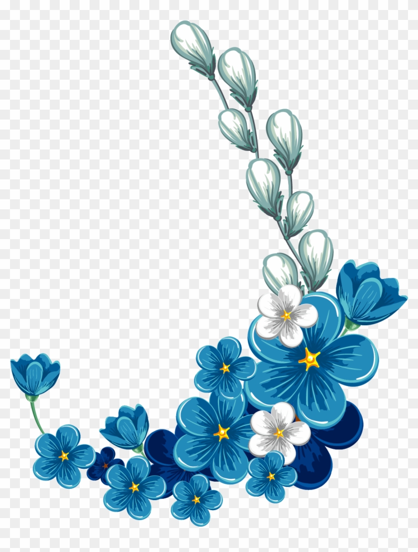 Flower Stock Photography Clip Art - Forget Me Nots Png Border #604703