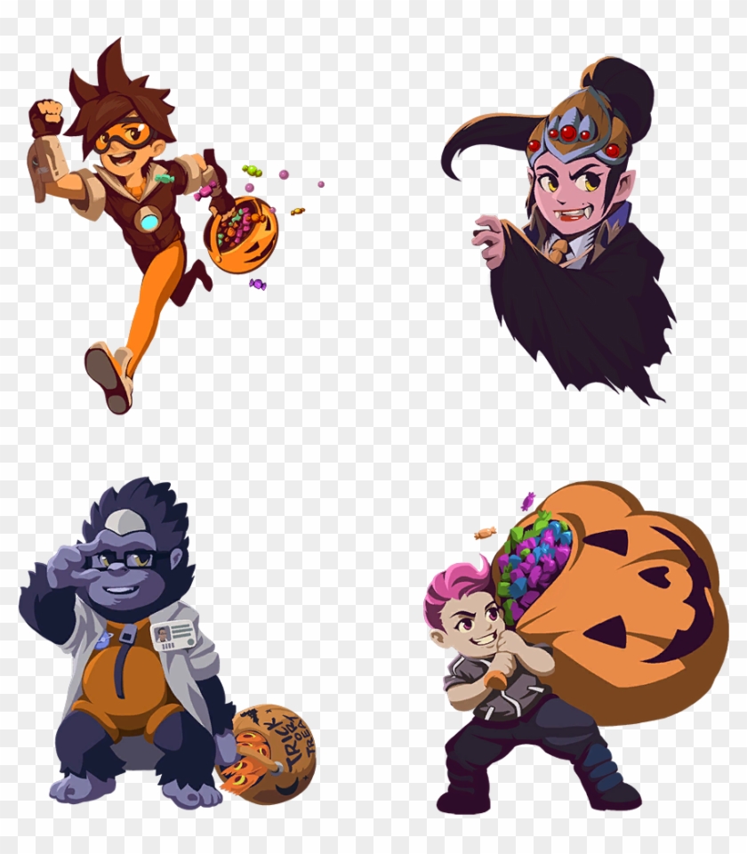 “ All Of The “trick Or Treat” Sprays As Transparent - Overwatch Trick Or Treat Sprays Png #604707
