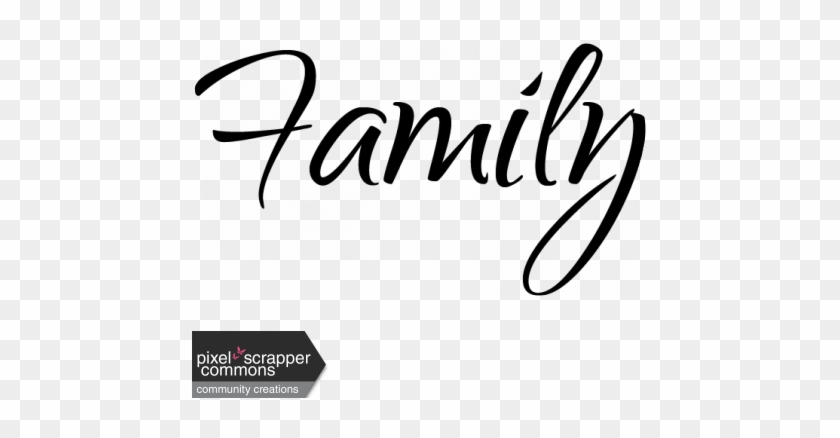 Family Word Art Mix And Match Family Stamp Graphic - Family Word Art Png #604864