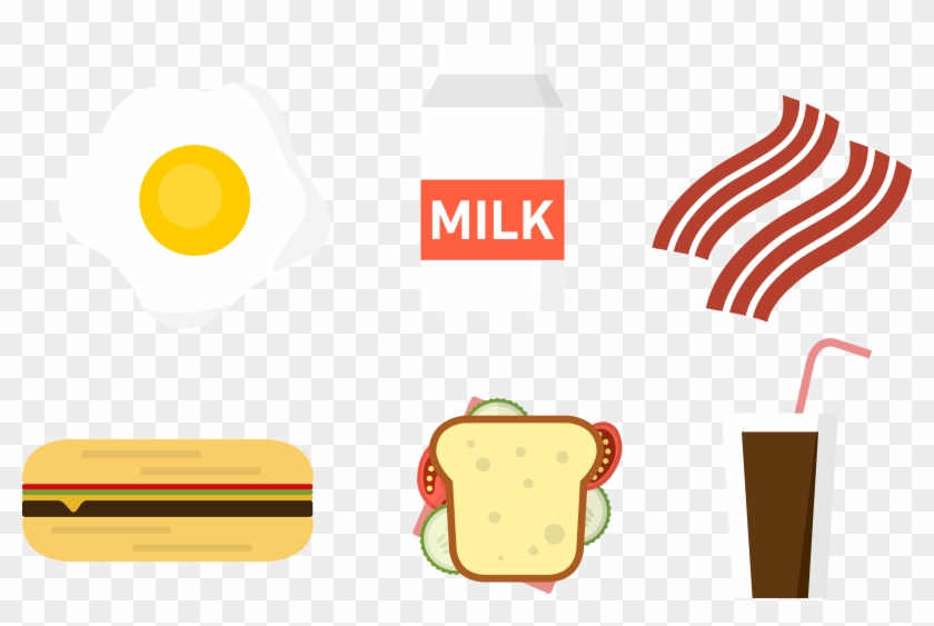 Breakfast Fast Food Milk Clip Art - Breakfast Fast Food Milk Clip Art #604974
