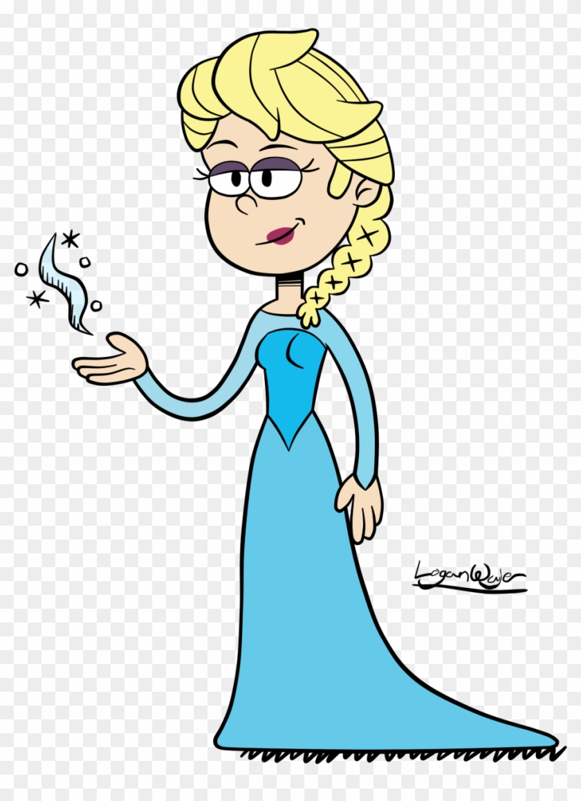 Queen Elsa In The Loud House Style - Frozen The Loud House #605116