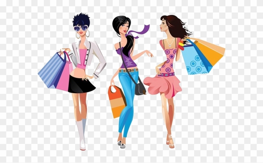 We Will See You Next Month - Shopping Girl Cartoon #605120