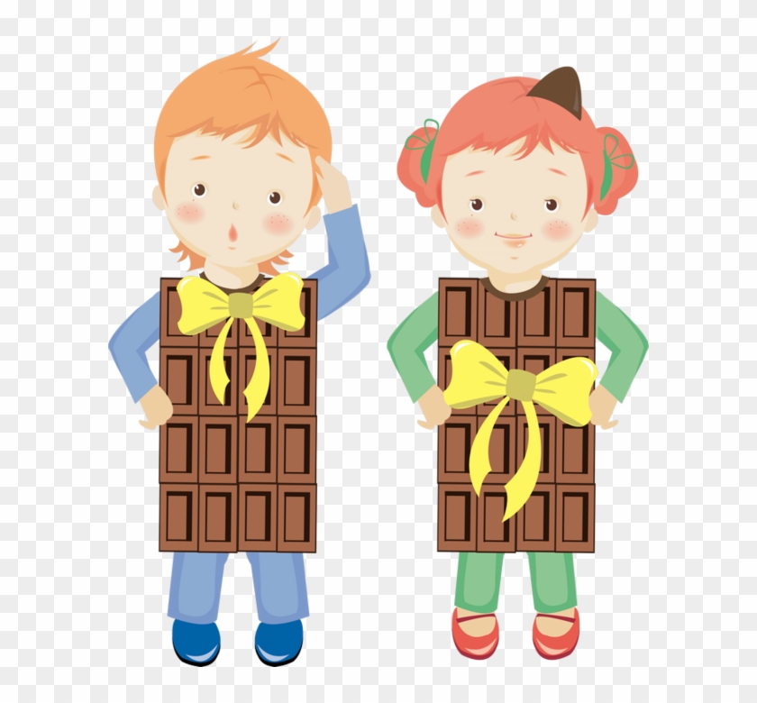 Clip Art, Little Girls, Dolls, Illustrations - Chocolate #605236