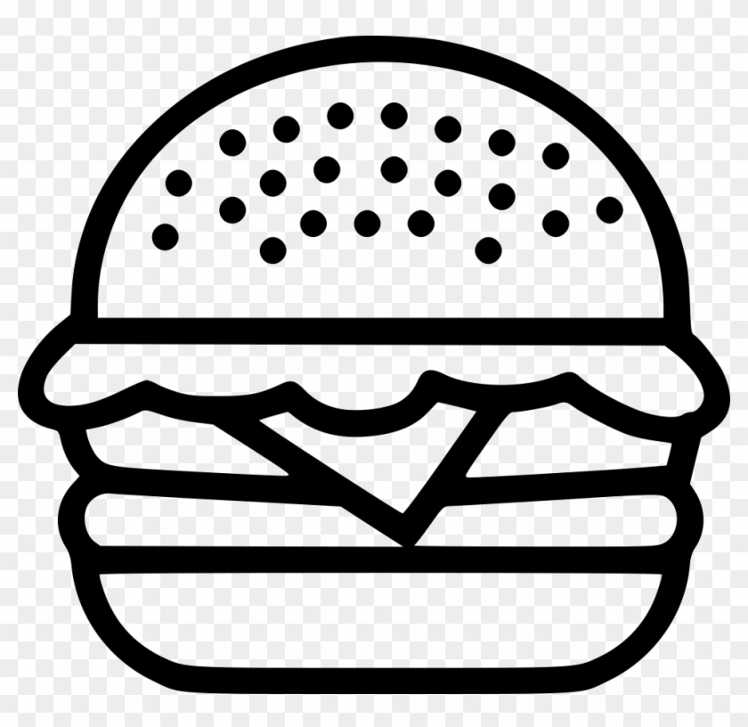 Hamburger Burger Food Junk Sandwich Beef Chicken Comments - Burger Icon Png #605332