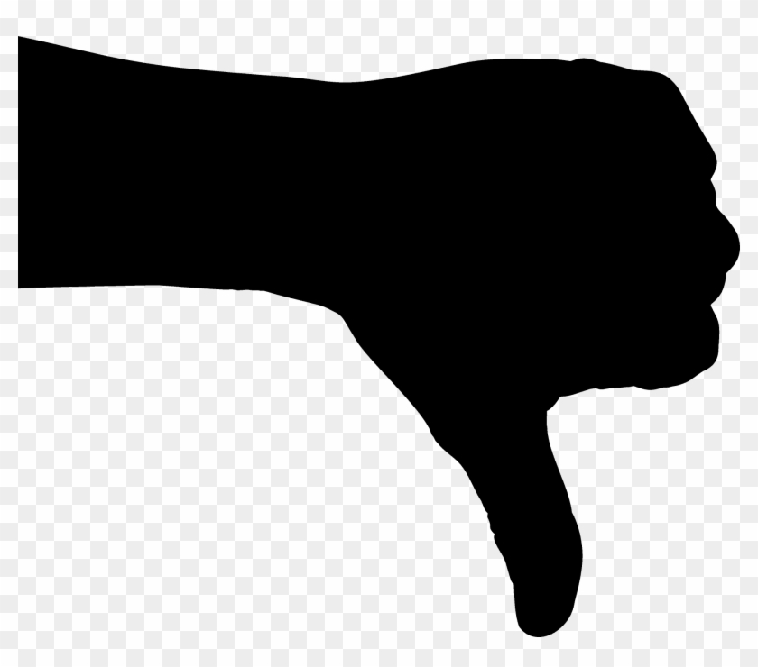 Deny Disagree Disapprove Transparent Image - Thumbs Down Clipart #605409