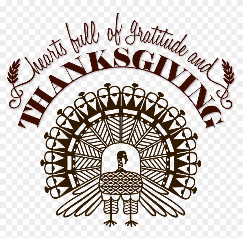 Thanksgiving Turkey And Grateful Phrase Wall Vinyl - Minusgrader #605444
