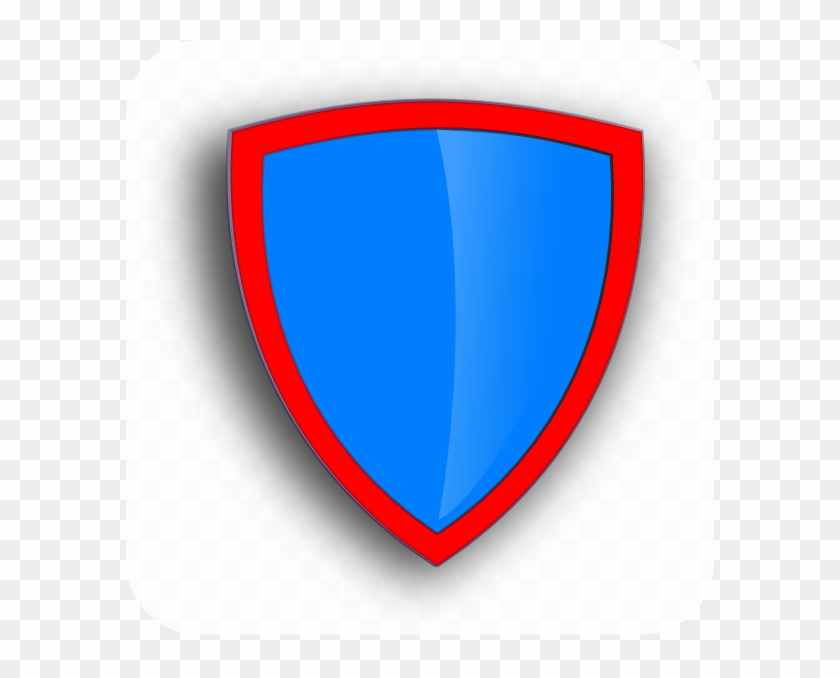 Blue-red Security Shield Clip Art At Clker - Red And Blue Shield #605783