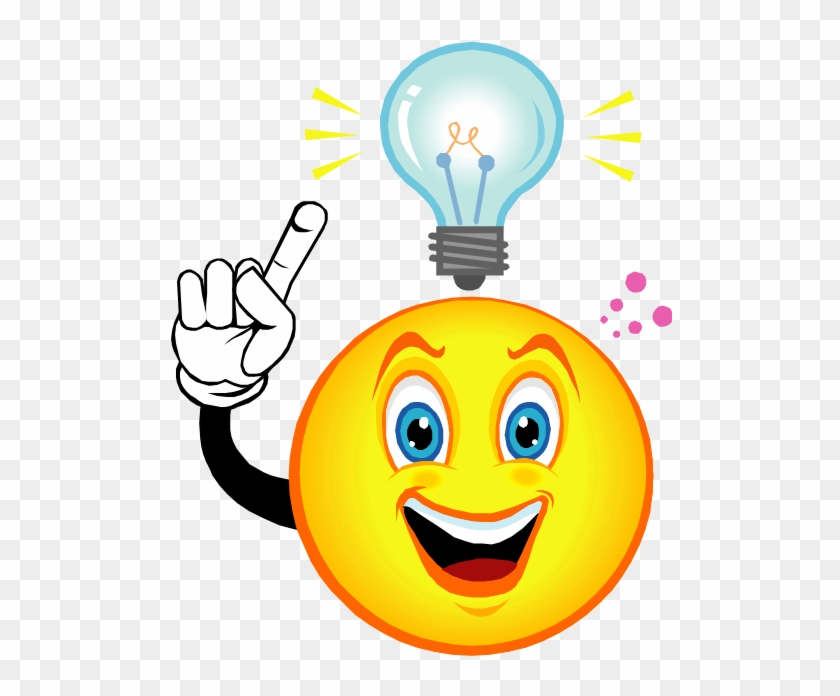 Ah Ha Moment Clipart - Emoji With Light Bulb #605941