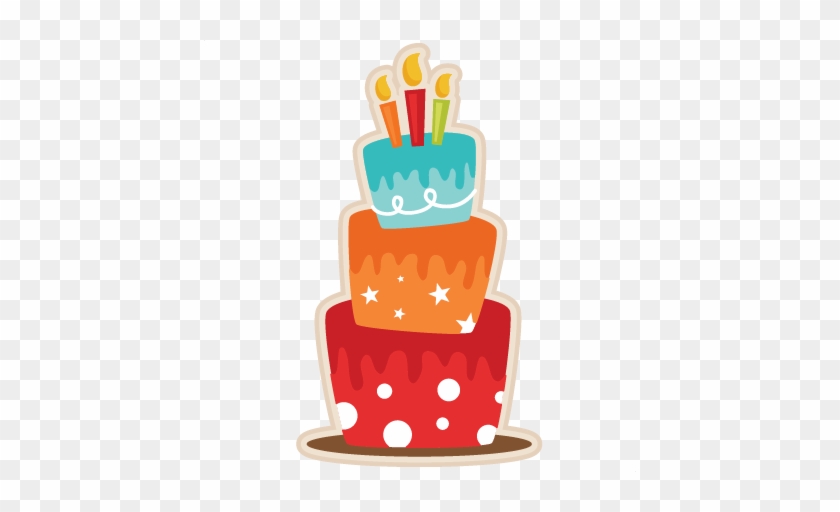 Birthday Cake Svg Scrapbook Cut File Cute Clipart Files - Orange