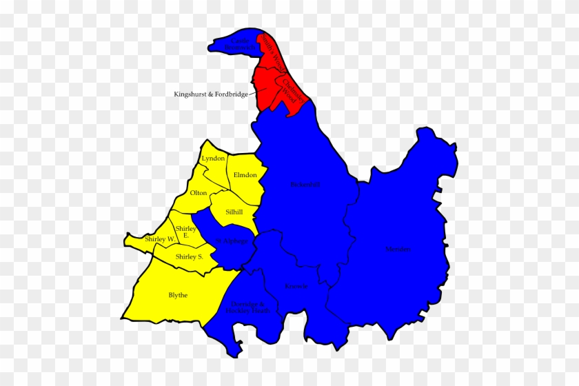 A Map Of The Results Of The 2007 Solihull Council Election - Solihull Borough Map #606083