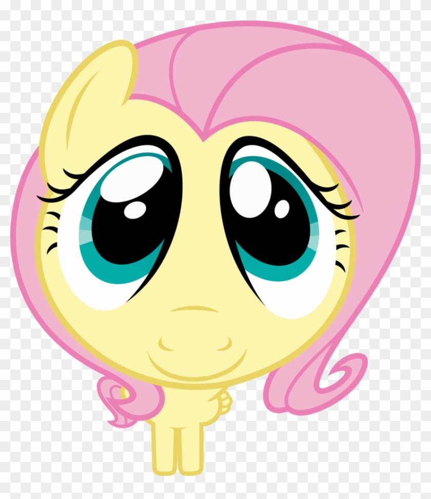Mlp Fim Fluttershy Cute Face Vector By Luckreza8 On - My Little Pony: Friendship Is Magic #606247