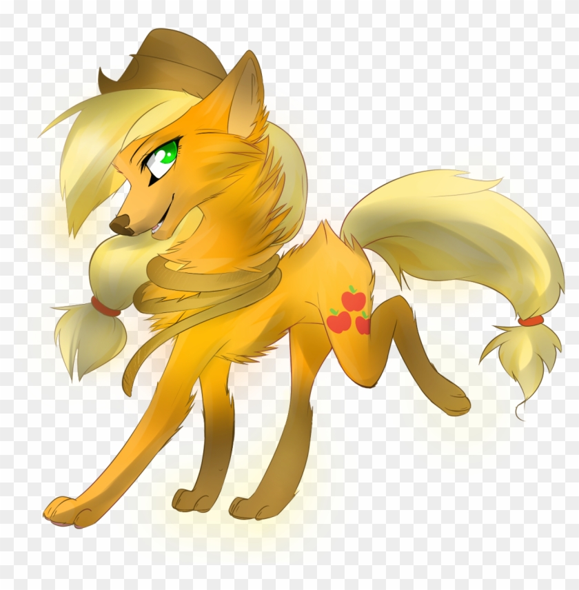 Applejack Wolf By Affanita-d5kw6av - My Little Pony Wolves #606322