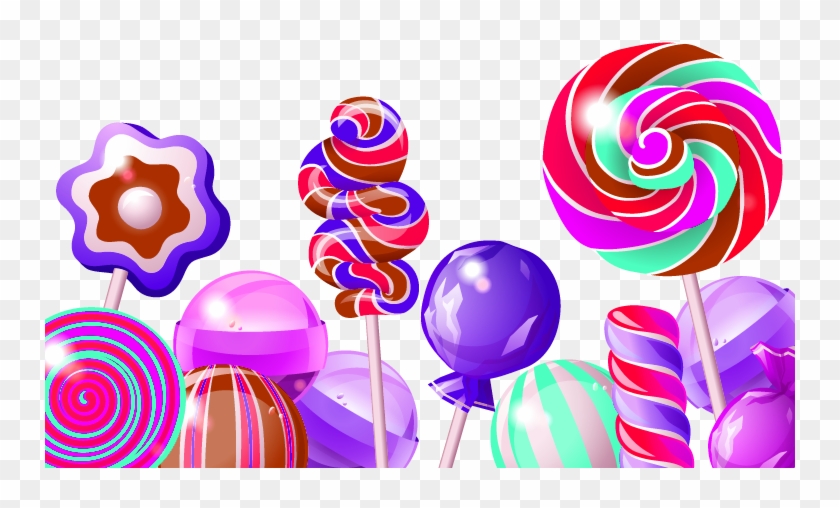 Lollipop Candy Cane Illustration - Lollipop Candy Cane Illustration #606446