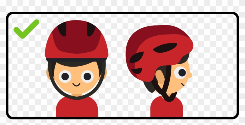 Proper Bike Helmet Position - Cartoon - Free Transparent PNG Clipart Images  Download