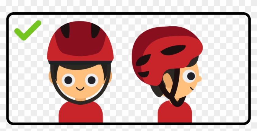 Proper Bike Helmet Position - Cartoon #606472