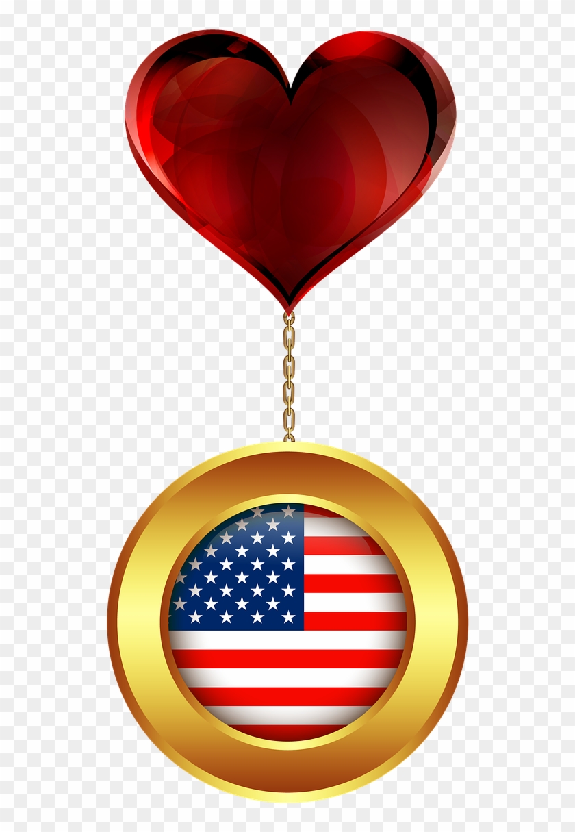 Medal Gold Flag United States Png Image - My Journal: Usa American Flag - Blank Lined Notebook #606704