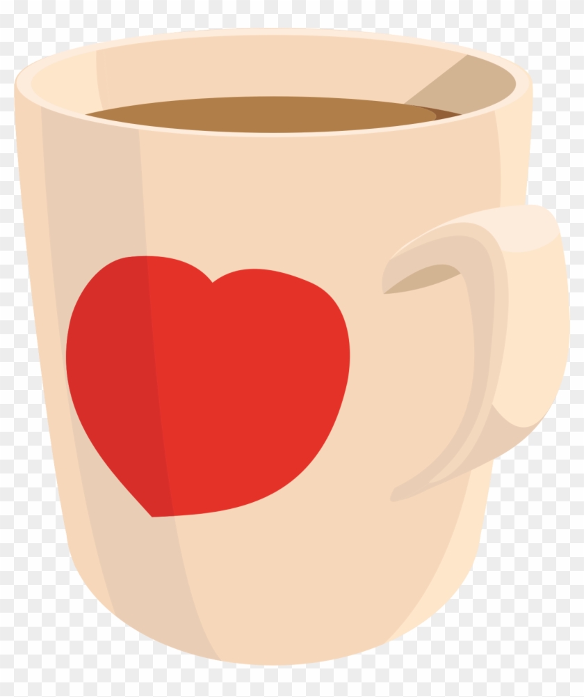 Big Image - Coffee Mug With A Heart Clip Art #606728