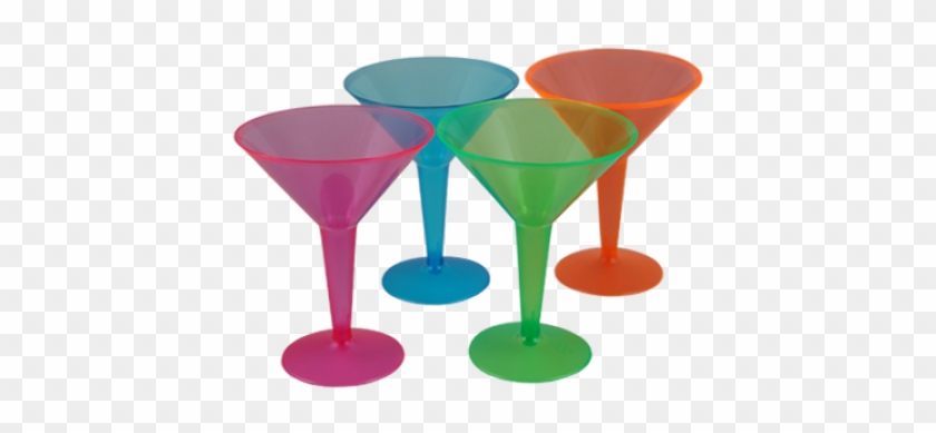 8 Ounce Neon Plastic Martini Cups - Plastic Cup #606863