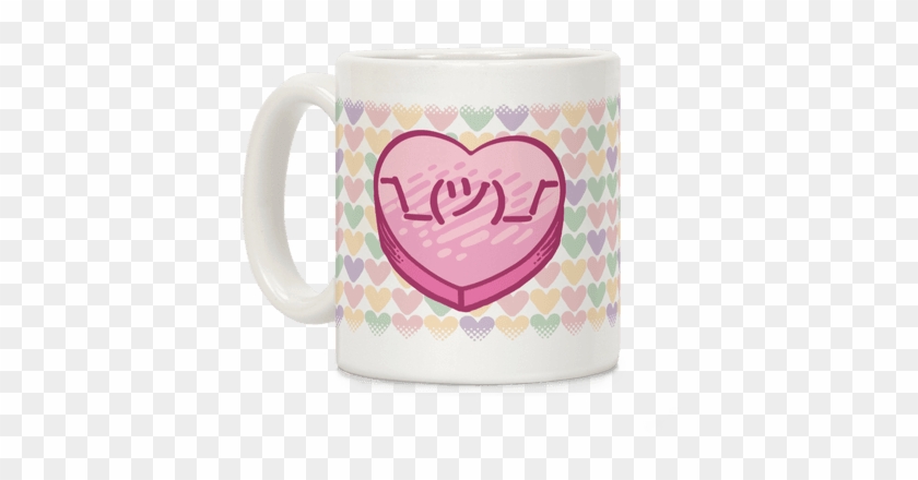 Browse Our Selection Of Apparel, Mugs And Other Home - Generic Shrug Emoticon Conversation Heart White #606944