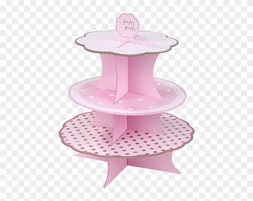 Cupcakeständer Rosa Mit Punkten - Pop Up Cake Stand #606969