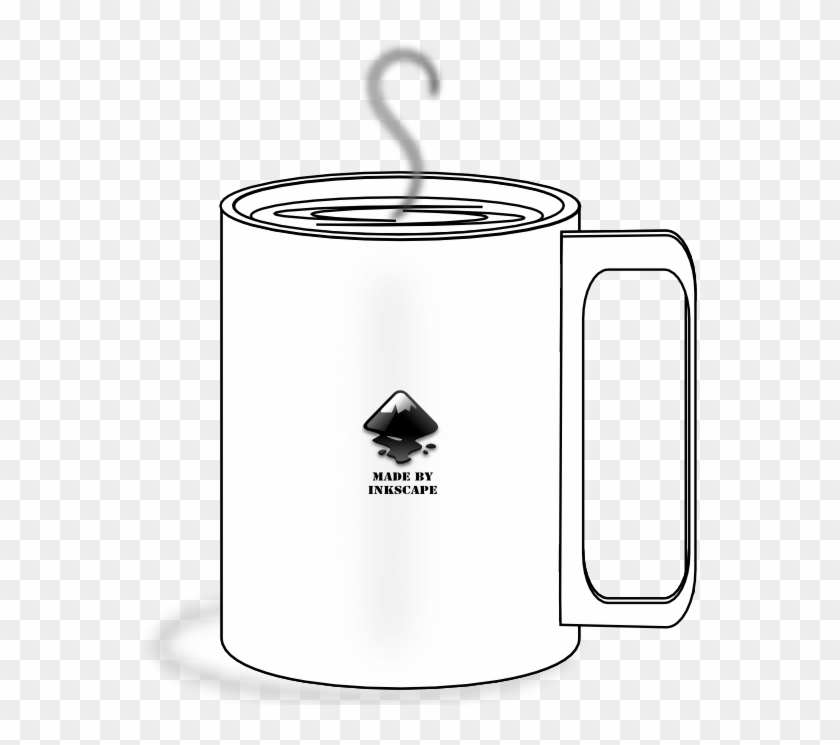 Coffee Cup Coffee Cup Black White Line Art 555px - Inkscape #607055