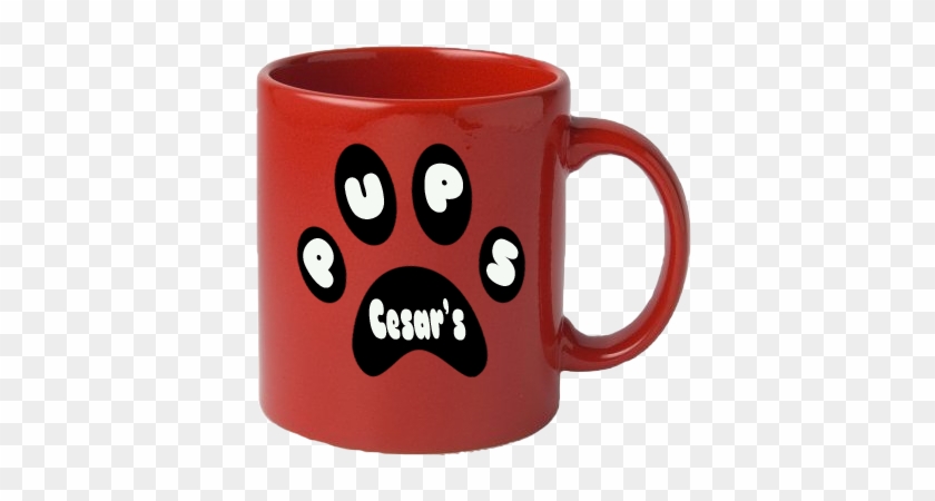 Cesar's Pups Mug - Caneca Vermelha Png #607076