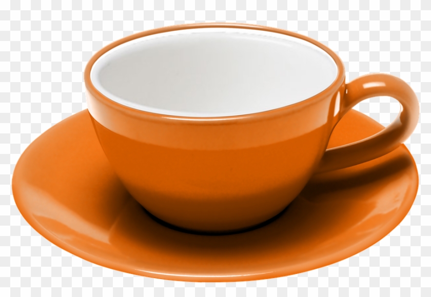 Teacup, Coffee, Saucer, Expresso, Procel, Orange - Teacup #607174