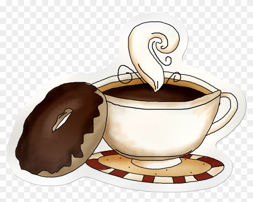 Coffee, Coffee Cup Coffee Head Cup Of Coffee Coffe - Coffee And Donuts Clipart #607316