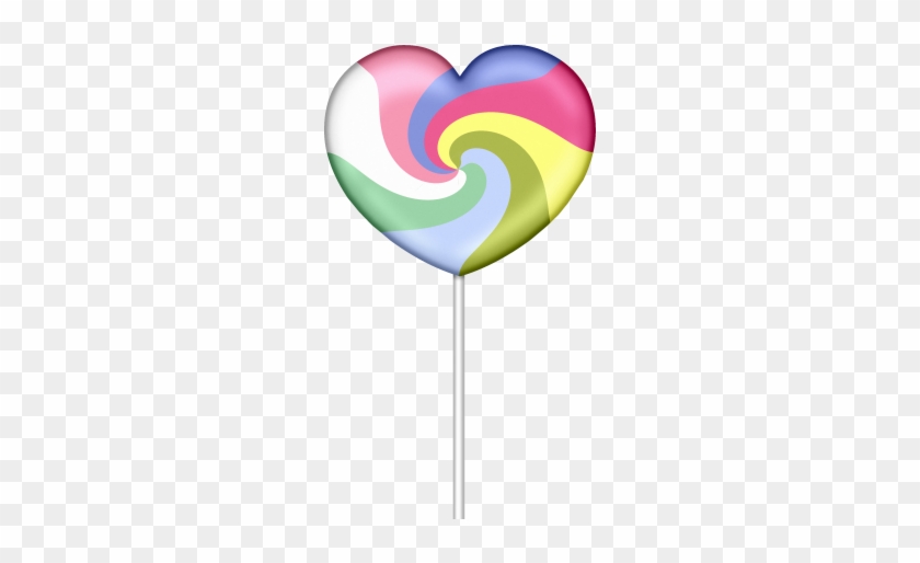 Lollipop Heart - Heart Shaped Lollipop Png #607347