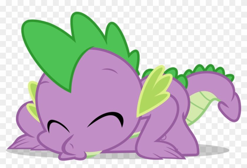 Mlp Fim Spike Dragon Kiss In Floor Vector By Luckreza8-d9kiwr6 - Spike The Dragon Kiss #607420