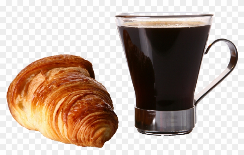 Coffee And Croissant - Café Croissant Png #607456