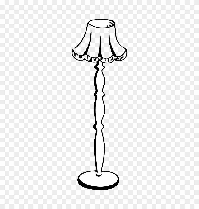 Table Lamp Clipart Black And White » Lovely Free Clipart - Floor Lamp Clipart Black And White #607500