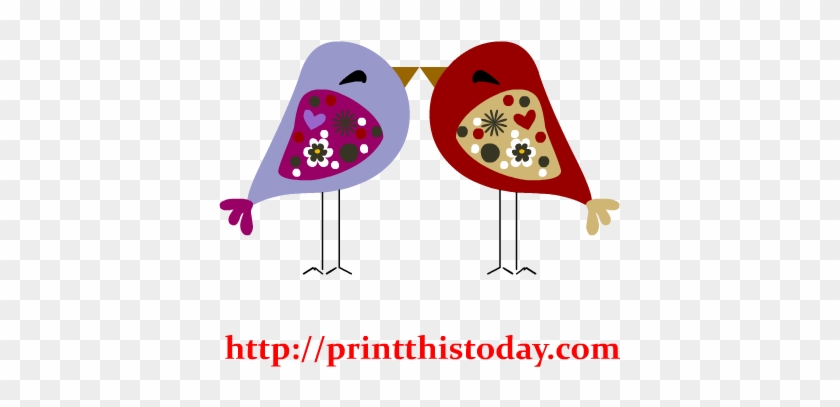 Lasagne Clipart Cute - Clipart Of Love Birds #607564