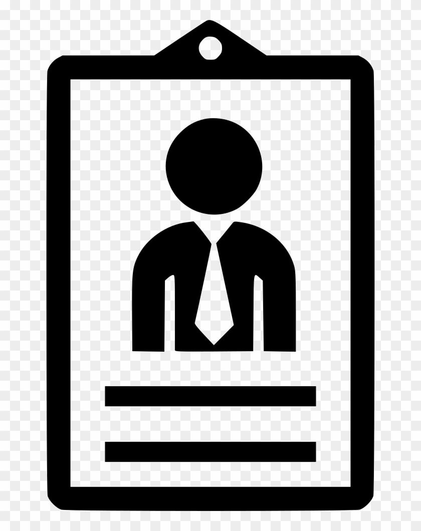 Id Card Employee Man Comments - Employee Card Icon Png #608182