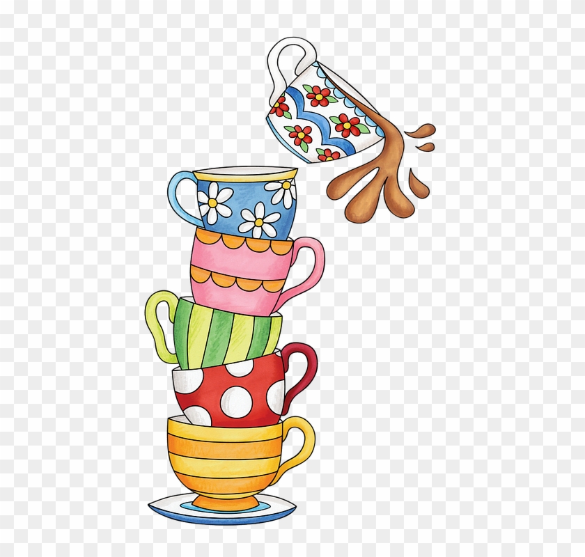 Stacked Tea Cups Clipart #608360