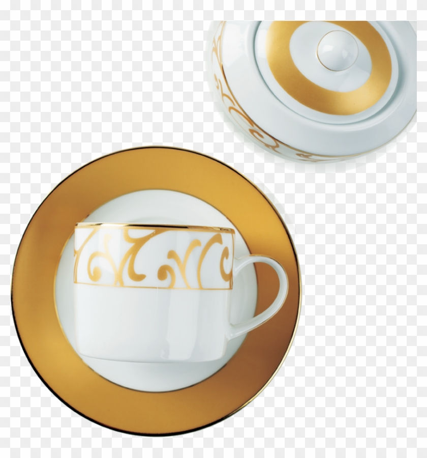Gold Luxe 17 Pcs Tea Set - Circle #608567