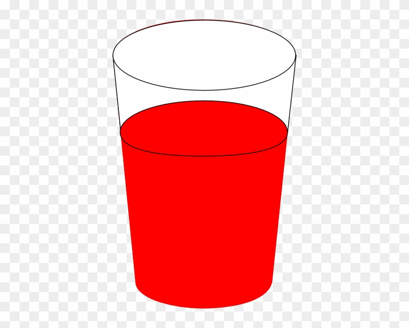 Water Cup Clip Art - Glass Of Red Water #608607