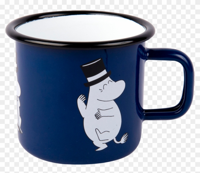 Moomin Retro Moominpappa Enamel Mug, Dark Blue - Muurla - Moomin Retro Mug - Moominpappa #608647
