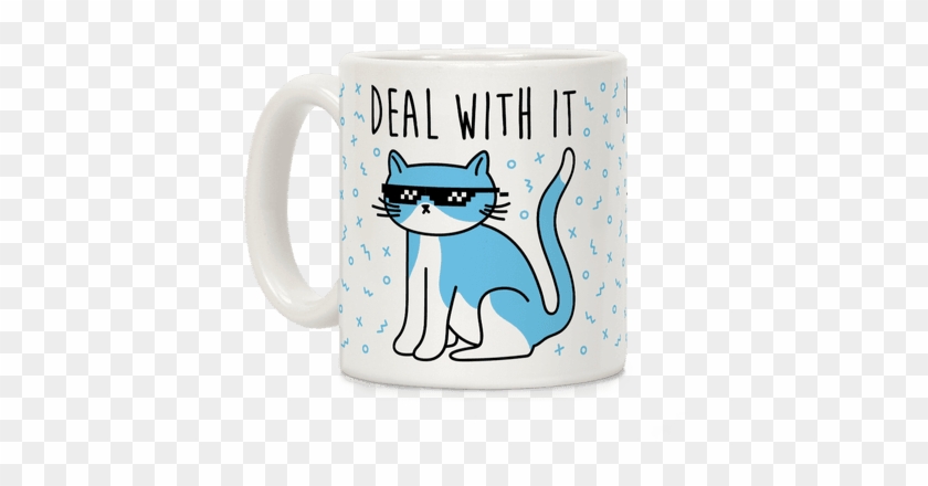 Deal With It Cat Coffee Mug - Baseball #608661