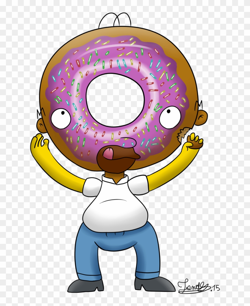 Homer Simpsons Donuts Head By - The Simpsons #608881