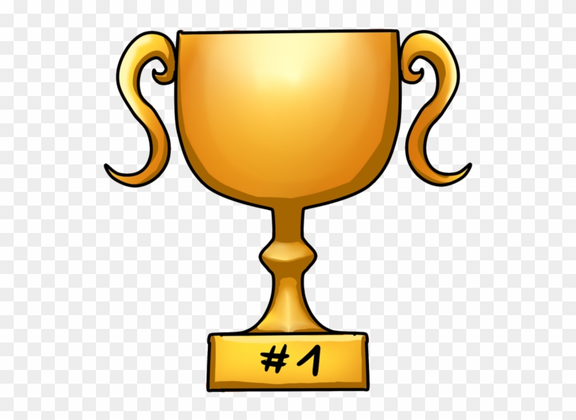Drawn Trophy 1st Place - First Place Background Png #608976